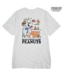  PEANUTS( ピーナッツ)/スヌーピー トップス Tシャツ 半袖 アウトドア キャンプ プリント SNOOPY PEANUTS/オフホワイト