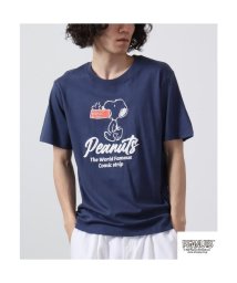  PEANUTS( ピーナッツ)/スヌーピー  Tシャツ トップスチャーリーブラウン 半袖 プリント SNOOPY PEANUTS/ネイビー