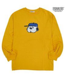  PEANUTS( ピーナッツ)/スヌーピー オラフ Tシャツ ロンT バルーン シルエット 刺繍 SNOOPY PEANUTS/ライトオレンジ