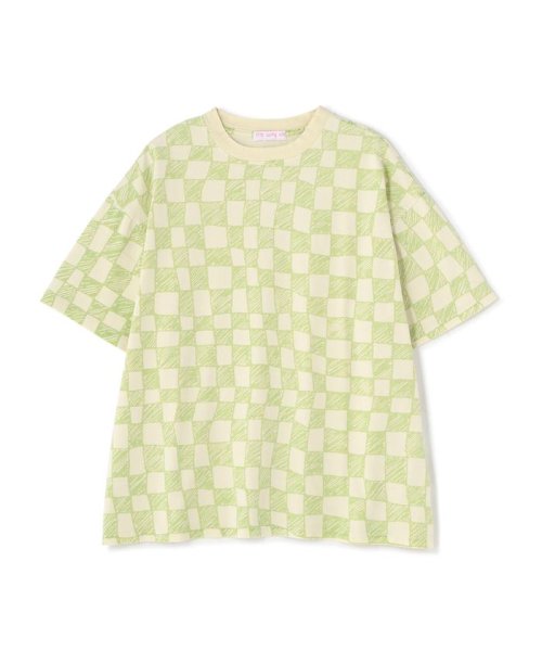 LHP(エルエイチピー)/LittleSunnyBite/リトルサニーバイト/Checker big tee/チェッカービックTシャツ/グリーン