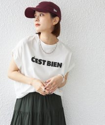 SHIPS WOMEN(シップス　ウィメン)/ローズ ぺトール ロゴ プリント TEE 2◇/ホワイト