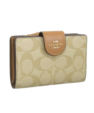 COACH/COACH コーチ MEDIUM CORNER ZIP WALLET シグネチャー 二つ折り 財布/505429586