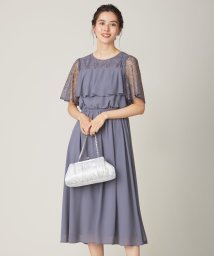 any SiS L(エニスィス（大きいサイズ）)/【Lily Calin】ラッフルディテール ドレス/スモーキーブルー