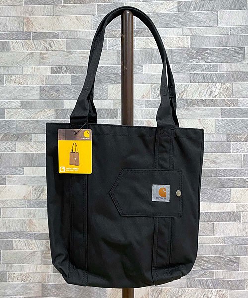 TopIsm(トップイズム)/Carhartt カーハート トートバッグ ショルダーバッグ 鞄 カバン ブランド メンズ バッグ レディース ワンポイント 男女兼用/ブラック