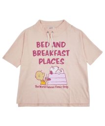  PEANUTS/スヌーピー ドルマン Tシャツ スタンド カラー  メンズ レディース スウェット 夏 ドルマン 半袖 S M L 女性用 カジュアル タウン/505417161