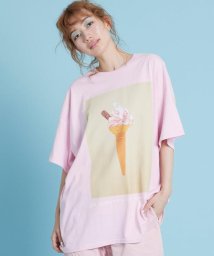 LHP(エルエイチピー)/LittleSunnyBite/リトルサニーバイト/luke stephenson xLSB Big ice cream tee/ピンク