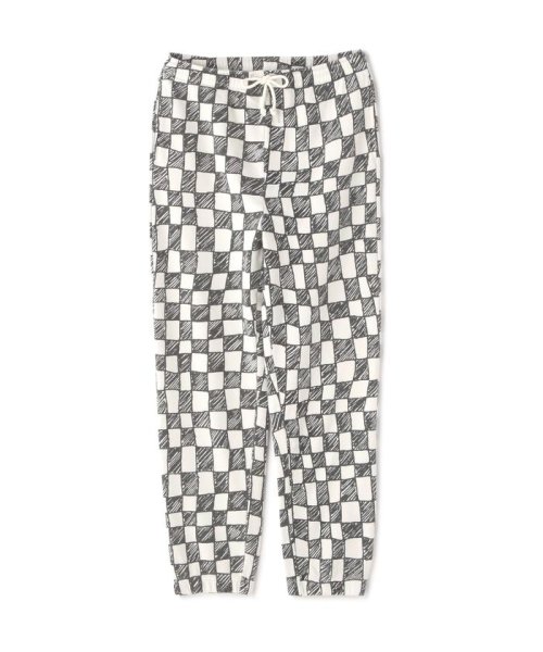 LHP(エルエイチピー)/LittleSunnyBite/リトルサニーバイト/Checker sweat pants/チェッカースウェットパンツ/ホワイト