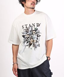 LUXSTYLE/ボタニカルプリント半袖Tシャツ/Tシャツ メンズ レディース 半袖 ビッグシルエット ロゴ プリント ボタニカル/505430342