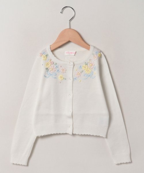 メゾピアノカーディガン （セール】ケーキ柄ニット カーディガン  
