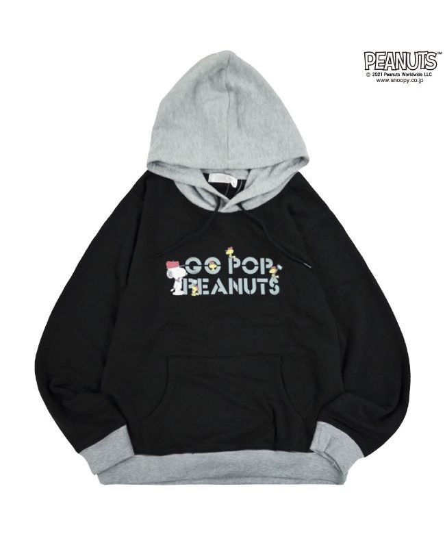 新品　ピーナッツ　スヌーピー ウッドストック パーカー 裏起毛  Mサイズ