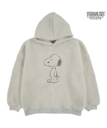  PEANUTS/スヌーピー ピーナッツ 刺繍 ボア BIG シルエット プルパーカー 長袖 SNOOPY  PEANUTS/505417321