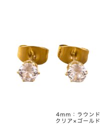 cream dot/全96種類！一粒ビジューのステンレス製シンプルピアス/505431798