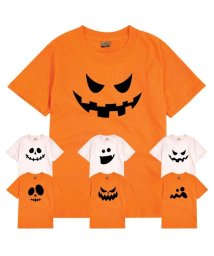 sonotanocharacter(その他のキャラクター)/ハロウィン 大人 Tシャツ メンズ レディース ビッグ サイズ S M L LL 3L 4L 5L お揃い ペア 子供 サイズ あり  おばけ カボチャ お化け/オレンジ系1