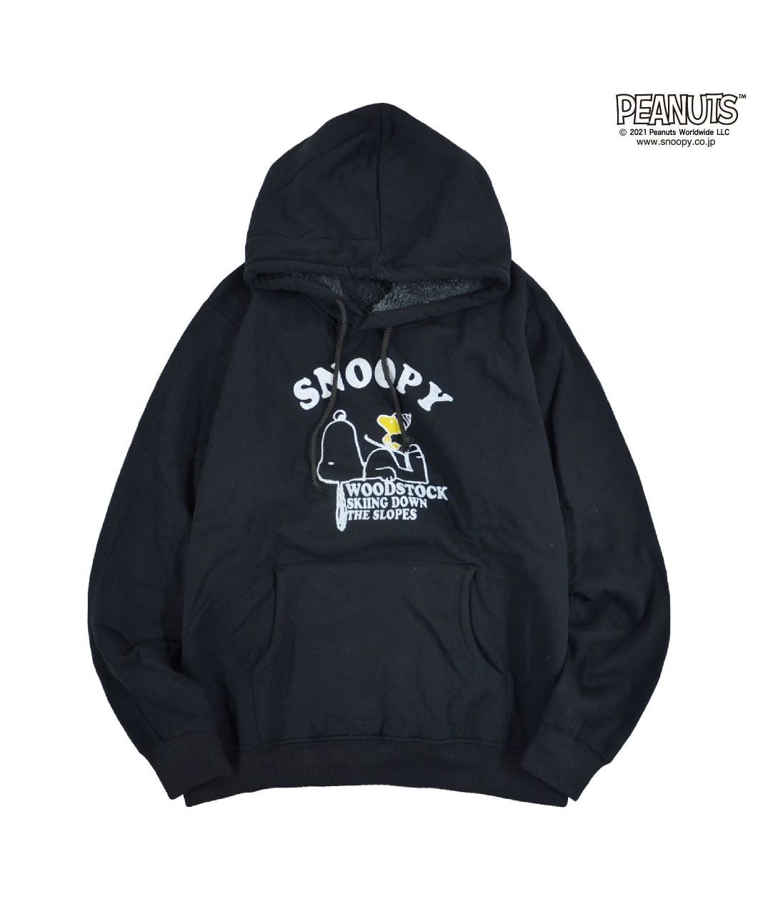 新品　ピーナッツ　スヌーピー ウッドストック パーカー 裏起毛  Mサイズ