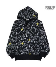  PEANUTS/スヌーピー スウェット 裏毛 ZIP パーカー 総柄 SNOOPY S M L メンズ レディース ユニセックスサイズ/505417469