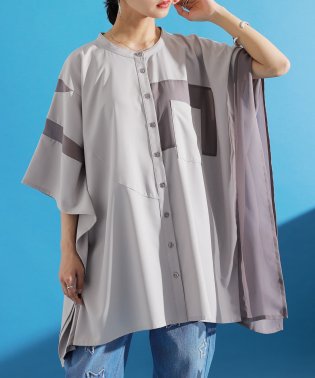 osharewalker/『シアー切替アシメデザインシャツ』/505435436