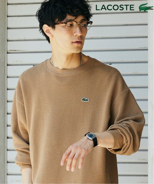 JOURNAL STANDARD relume Men's(ジャーナルスタンダード　レリューム　メンズ)/【LACOSTE / ラコステ】別注 オーバーサイズ  ヘビーピケ L/S Tシャツ/キャメルA