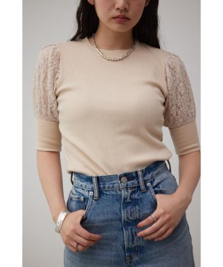 AZUL by moussy/LACE SLEEVE PUFF TOPS/505436316