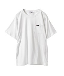 MAC HOUSE(men)(マックハウス（メンズ）)/FILA フィラ ポケット付きワンポイントTシャツ FH7860－2023EC/ホワイト