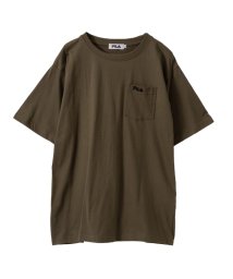 MAC HOUSE(men)(マックハウス（メンズ）)/FILA フィラ ポケット付きワンポイントTシャツ FH7860－2023EC/カーキ