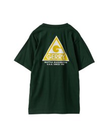 MAC HOUSE(men)(マックハウス（メンズ）)/GERRY ジェリー バックロゴTシャツ GEA－M0012－EC/グリーン