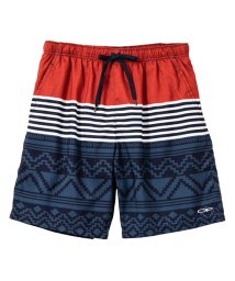 MAC HOUSE(men)(マックハウス（メンズ）)/Ocean Pacific オーシャンパシフィック ストレッチボーダーハーフパンツ 422523/レッド×ネイビー