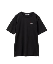 MAC HOUSE(women)(マックハウス（レディース）)/FILA フィラ ワンポイント刺繍Tシャツ FL1790－EC/ブラック