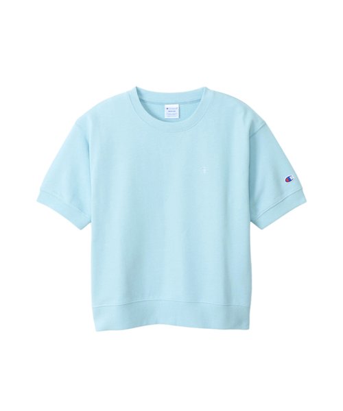 MAC HOUSE(women)(マックハウス（レディース）)/Champion チャンピオン 半袖スウェットTシャツ CW－X011/サックス