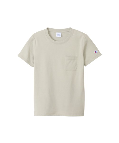 MAC HOUSE(women)(マックハウス（レディース）)/Champion チャンピオン ポケット付きTシャツ CW－X336/ベージュ