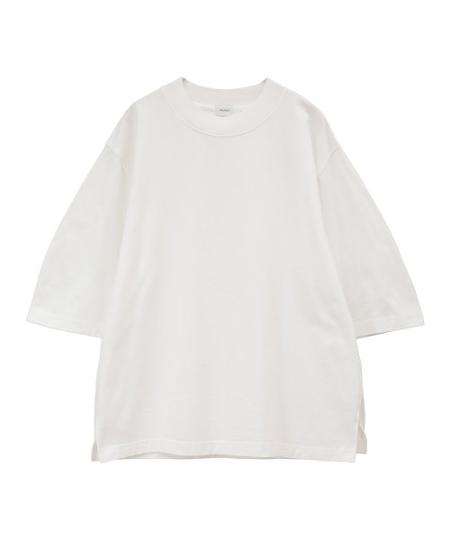 MANOF(マノフ)/ROUND SLEEVE BASIC T－SHIRT/WHITE