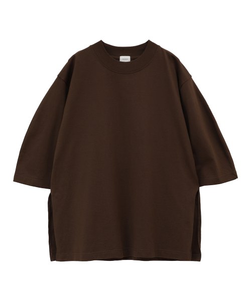 MANOF(マノフ)/ROUND SLEEVE BASIC T－SHIRT/BROWN