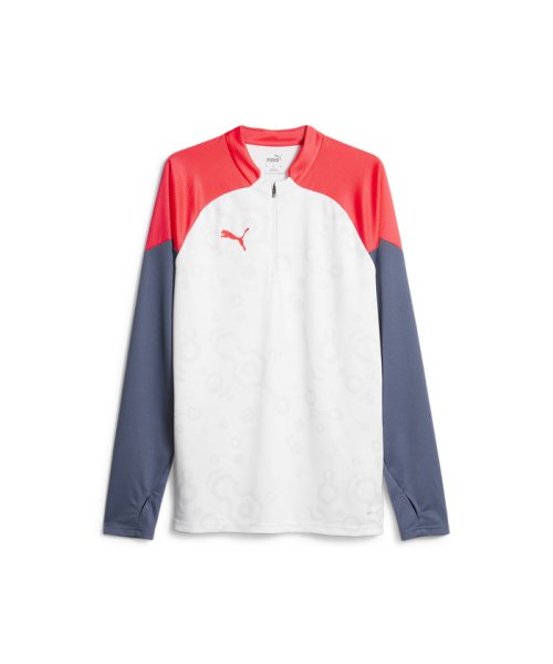 PUMA(PUMA)/メンズ サッカー INDIVIDUALCUP 1/4 ジップトップ/PUMAWHITE-FIREORCHID