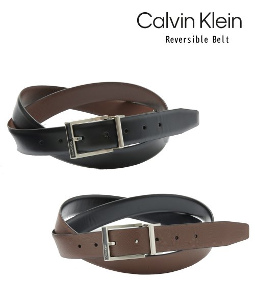 Calvin Klein(カルバンクライン)/【Calvin Klein / カルバンクライン】Reversible Belt / リバーシブル ベルト ギフト プレゼント/01