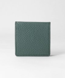 green label relaxing(グリーンレーベルリラクシング)/シボ フェイクレザー コインケース/DK.GREEN