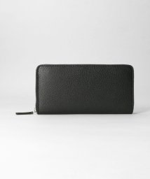 green label relaxing(グリーンレーベルリラクシング)/シボ フェイクレザー 2カラー ロングウォレット 長財布/BLACK