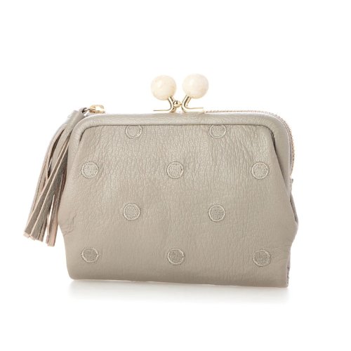 perche ペルケ アクリル玉2つ折りガマ口 perche ペルケ アクリル玉 内側：カードポケット×1 5cm／