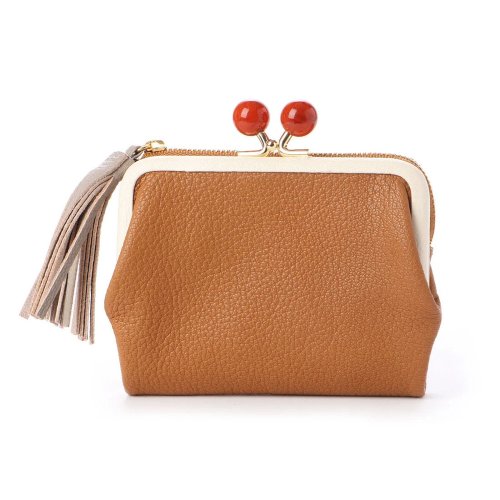 perche ペルケ アクリル玉2つ折りガマ口 perche ペルケ アクリル玉 内側：カードポケット×1 5cm／