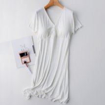 BACKYARD FAMILY(バックヤードファミリー)/授乳服 半袖 ワンピース ボタン式 yxymd5175/ホワイト