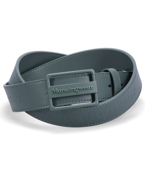 Munsingwear(マンシングウェア)/マンシングウェア Munsingwear ベルト レザーベルト メンズ BELT ブラック ホワイト グレー 黒 白 MU－2050123/グレー