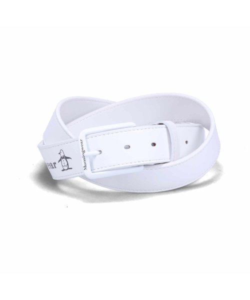 Munsingwear(マンシングウェア)/マンシングウェア Munsingwear ベルト レザーベルト メンズ BELT ブラック ホワイト ネイビー 黒 白 MU－6080123/ホワイト