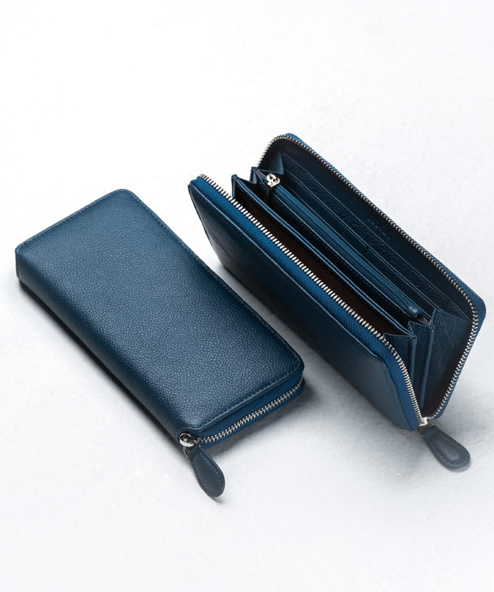 WORLD WIDE MIND】長財布 ネイビー 21×10×2.5(cm)