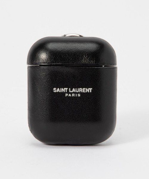 Saint Laurent(サンローラン)/サンローラン SAINT LAURENT 635648 0O7TN イヤホンケース メンズ レディース ファッション小物 パリ イアフォンポーチ レザー Air/ブラック