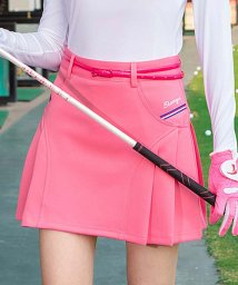 TopIsm(トップイズム)/ゴルフスカート レディース ゴルフウェア プリーツスカート ストレッチ 無地 インナーパンツ裏地付 おしゃれ かわいい 韓国系 小さいサイズ 大きいサイズ/ピンク