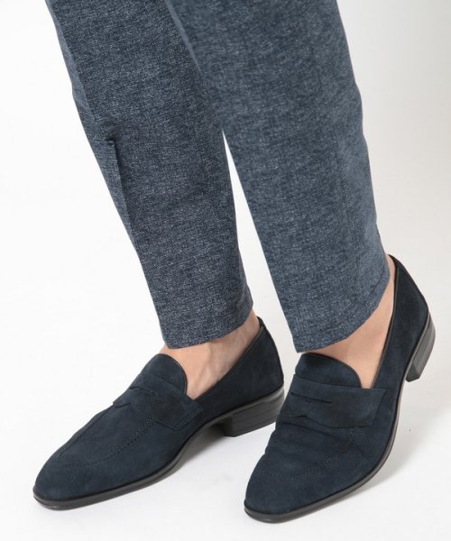 リアルレザースウェードコインローファー 5cm