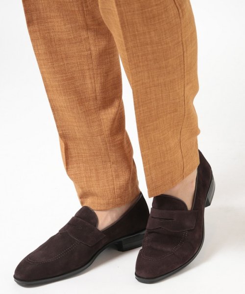 リアルレザースウェードコインローファー 5cm