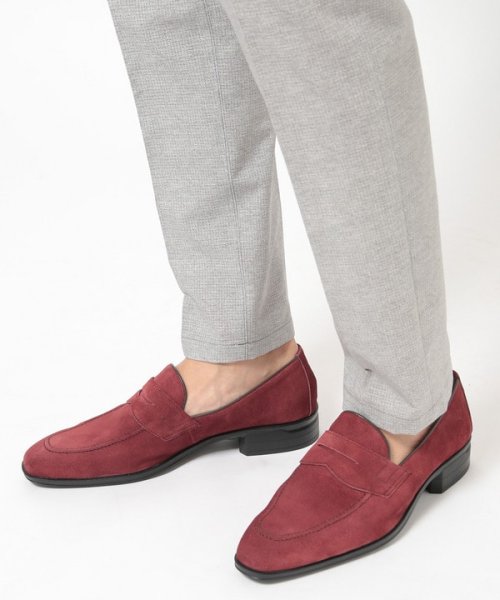 リアルレザースウェードコインローファー 5cm