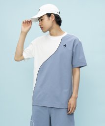 le coq sportif (ルコックスポルティフ)/切替ハーフスリーブシャツ/ホワイト