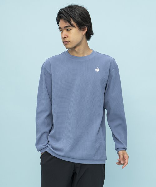 le coq sportif (ルコックスポルティフ)/ヘランカワッフルロングスリーブシャツ/ブルー