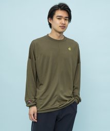 le coq sportif (ルコックスポルティフ)/プリントロングスリーブシャツ/カーキ