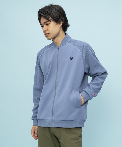 le coq sportif (ルコックスポルティフ)/ヘランカワッフル ボンバージャケット/ブルー